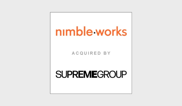 TobinLeff worked as the M&A advisory firm to help sell the business Nimble Works to Supreme Group, which specializes in a variety of marketing and communications fields across the healthcare and life sciences spectrum.